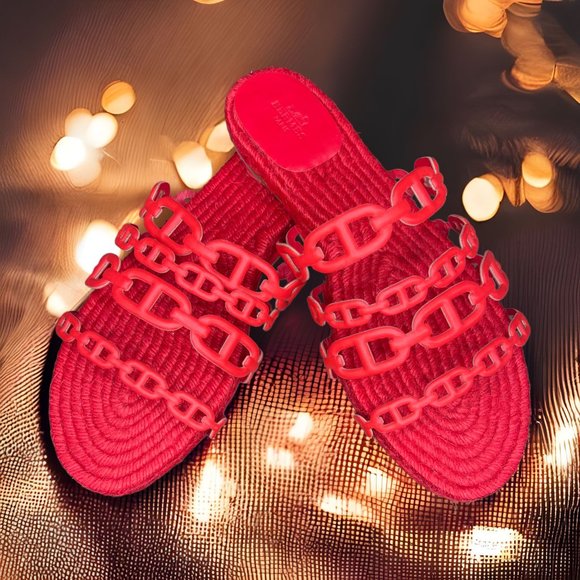 Hermes Ancone Espadrille Sandals EU 40 Most Expensive Leather Model - Picture 7 of 14